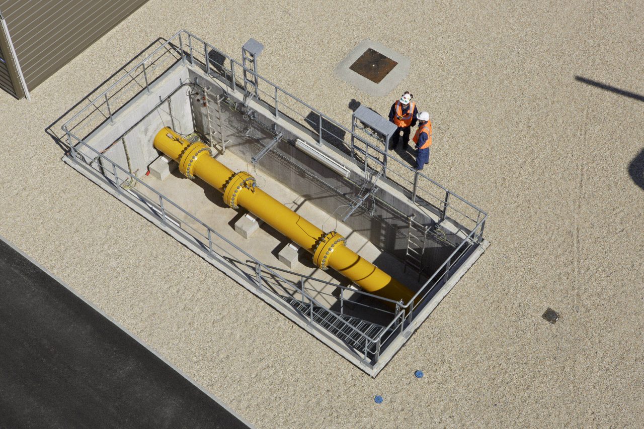 Photo de reportage industrielle sur une station de compression